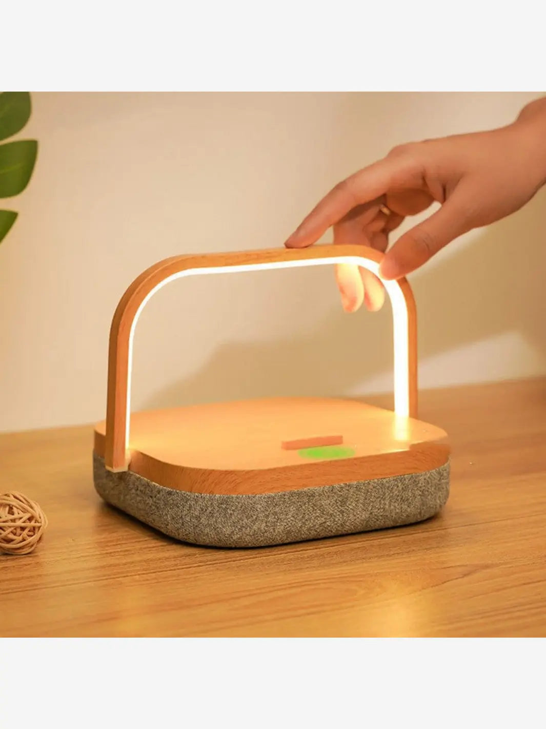 lampe de chevet connectee bois 3 en 1