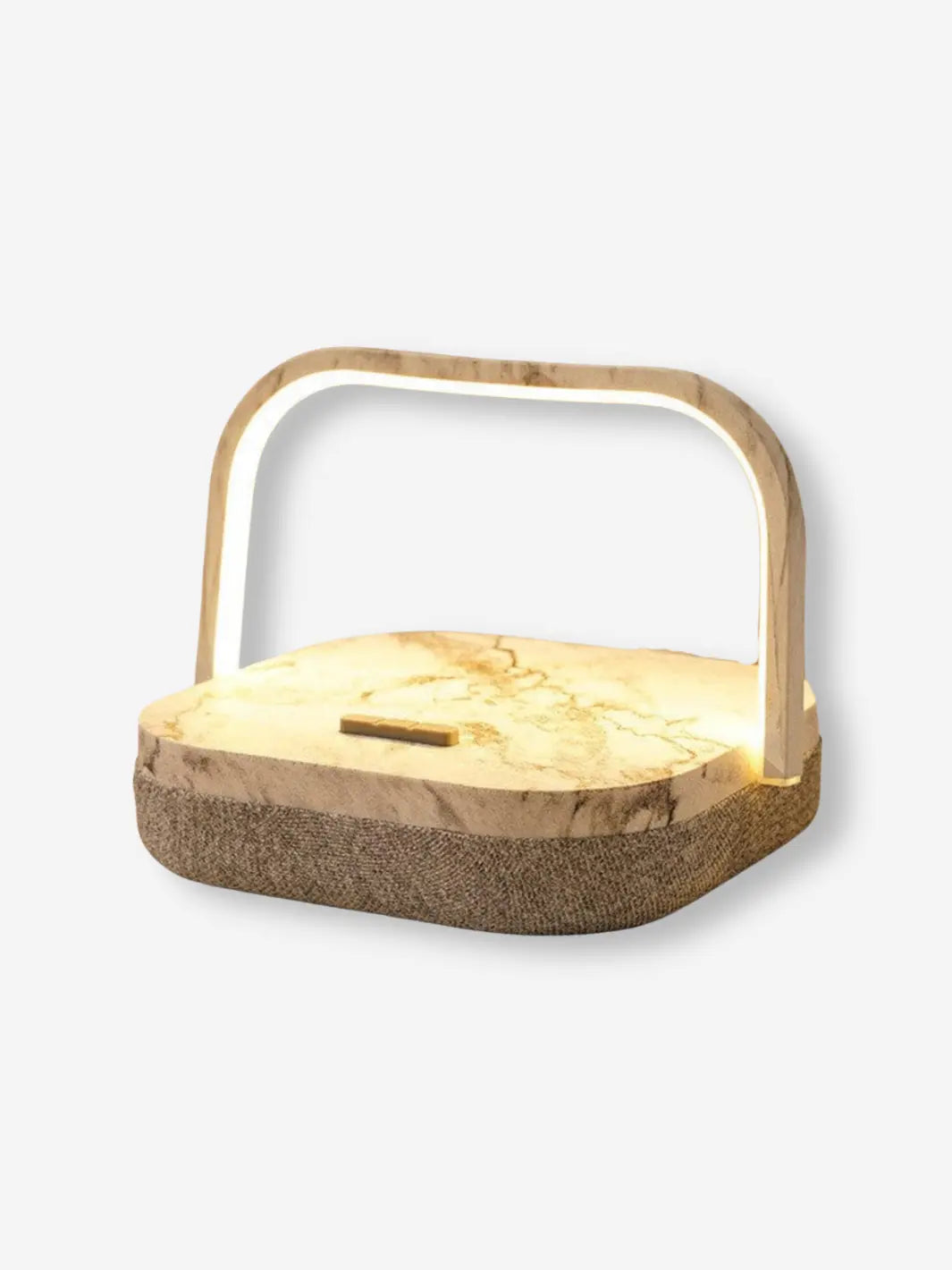 lampe de chevet connectee 3 en 1 marbre