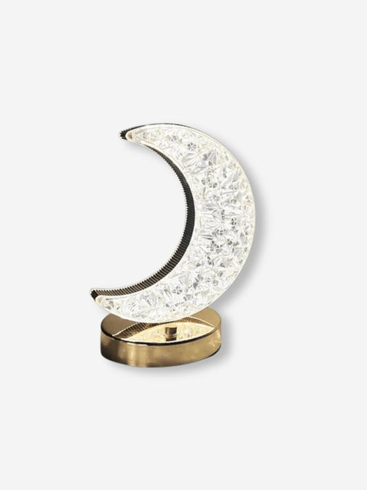 Lampe de Chevet Cristal - Lune Dorée