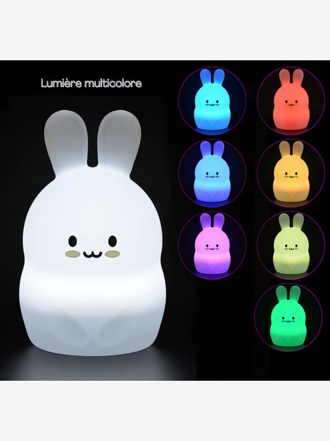 Lampe de Chevet Enfant Veilleuse Lapin