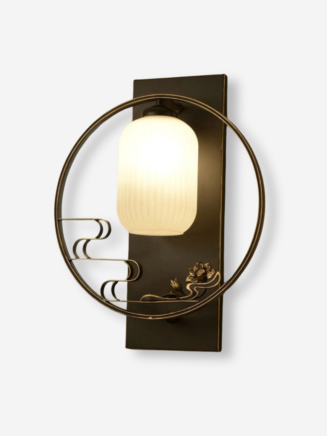 lampe de chevet japonaise murale avec socle et abat jour rappelant le japon et le style minimaliste