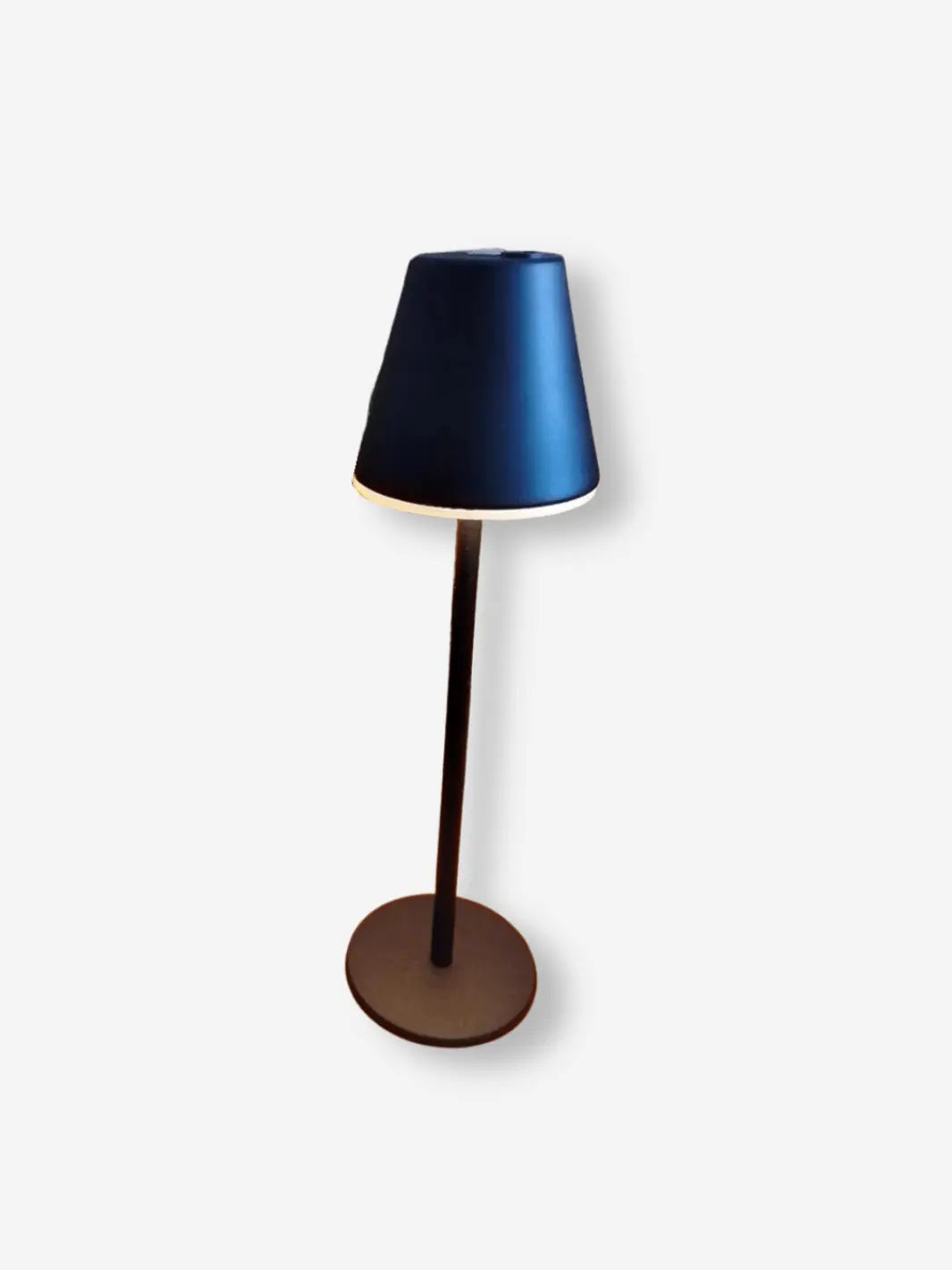 lampe de chevet sans fil portable blanche et bleue pratique nomade