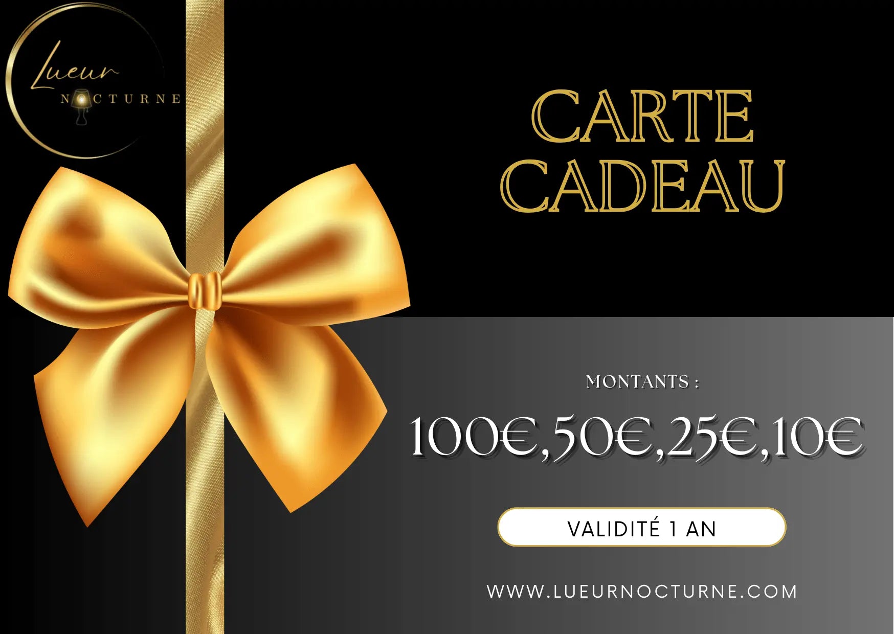 Carte cadeau de Lueur nocturne  boutique en ligne de lampe de chevet