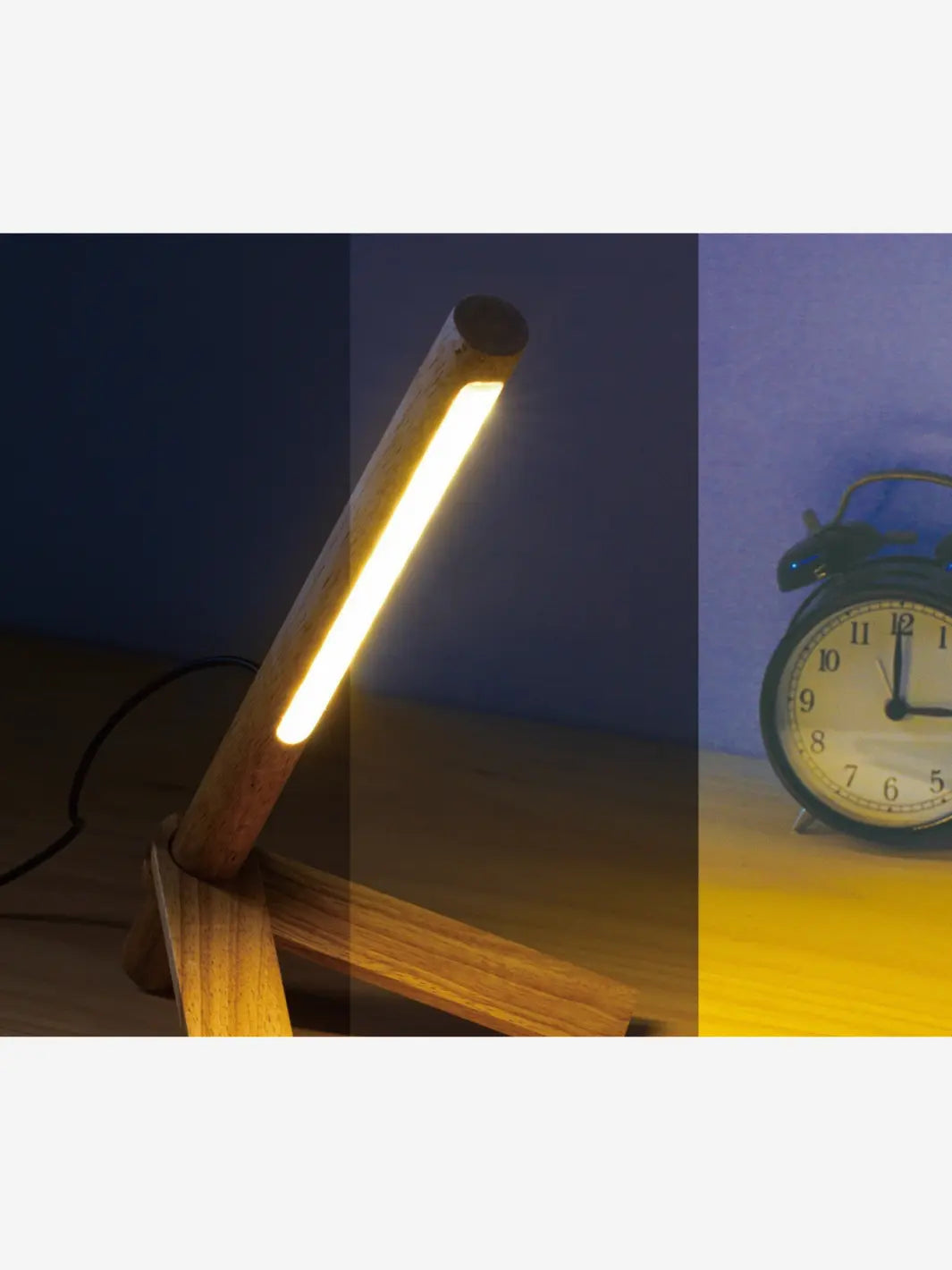 lampe de chevet bambou sur pied lueur nocturne