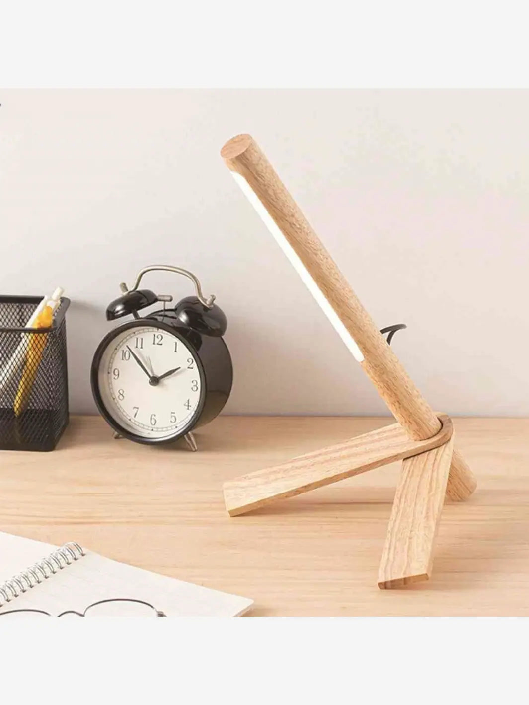 lampe de chevet bambou sur pied lueur nocturne