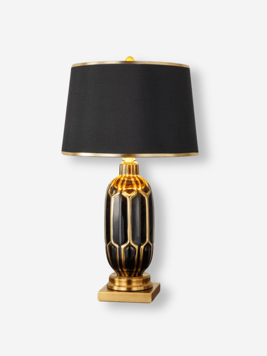 Lampe de Chevet Céramique - CéraLuxe Noir - 63x28cm