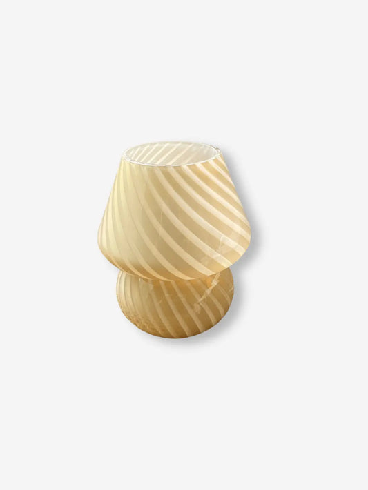 Lampe de chevet champignon beige de petite taille