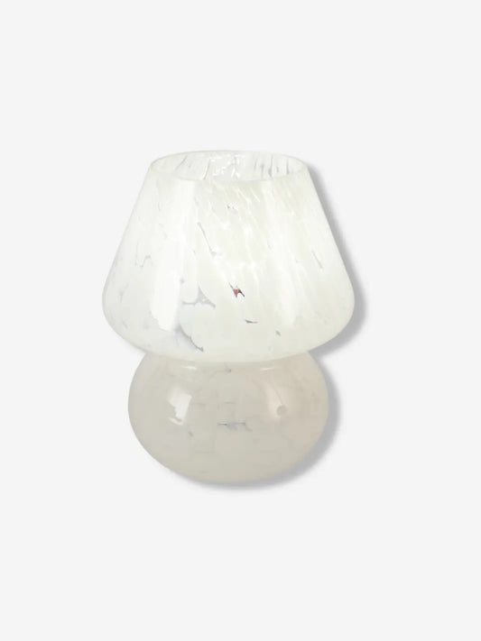 lampe de chevet champignon en verre blanche mignonne et cocooning