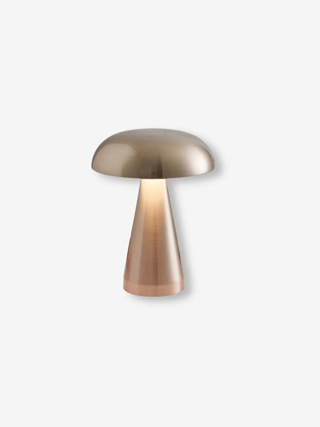 lampe de chevet champignon metal moderne argentee