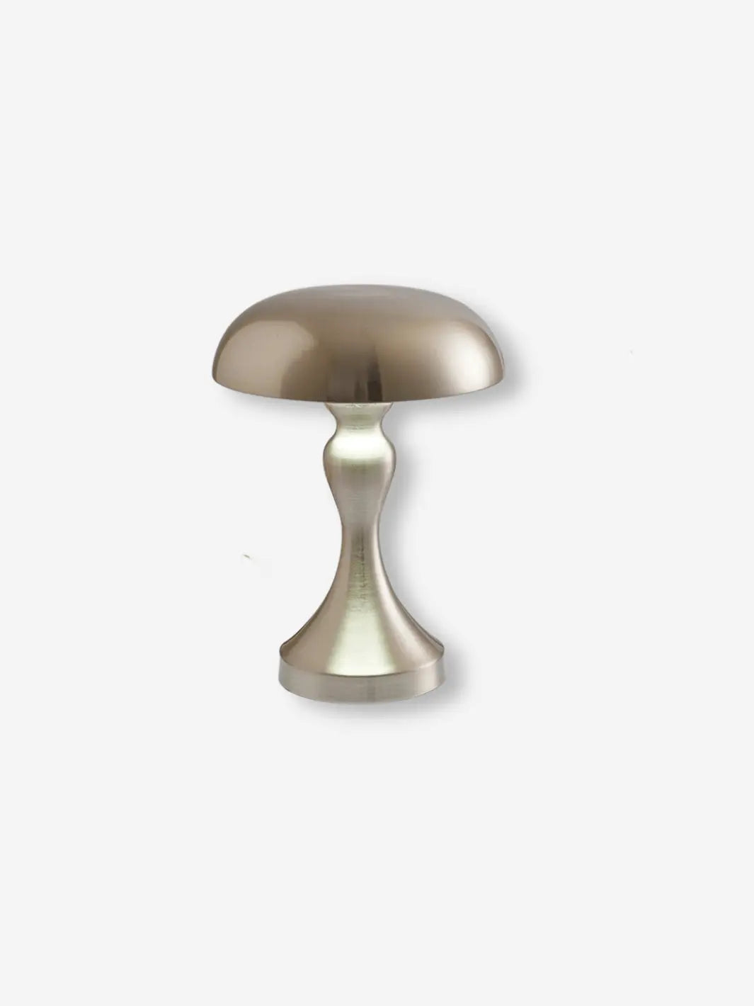lampe de chevet champignon metal moderne argent