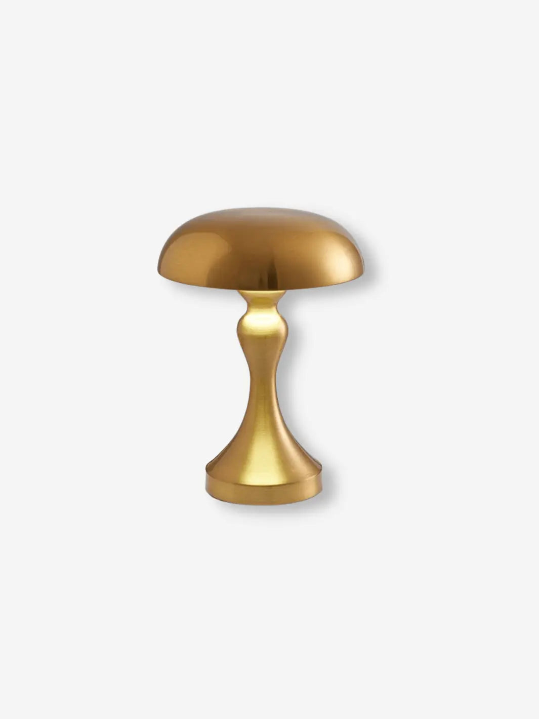 lampe de chevet champignon metal moderne doree