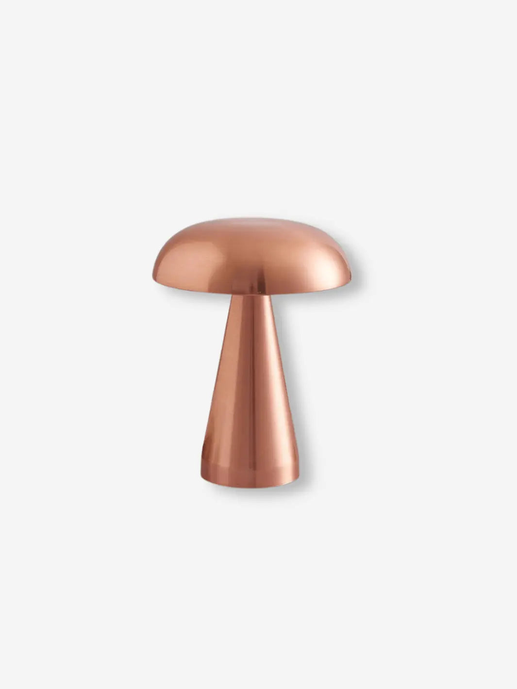 lampe de chevet champignon metal moderne rose gold