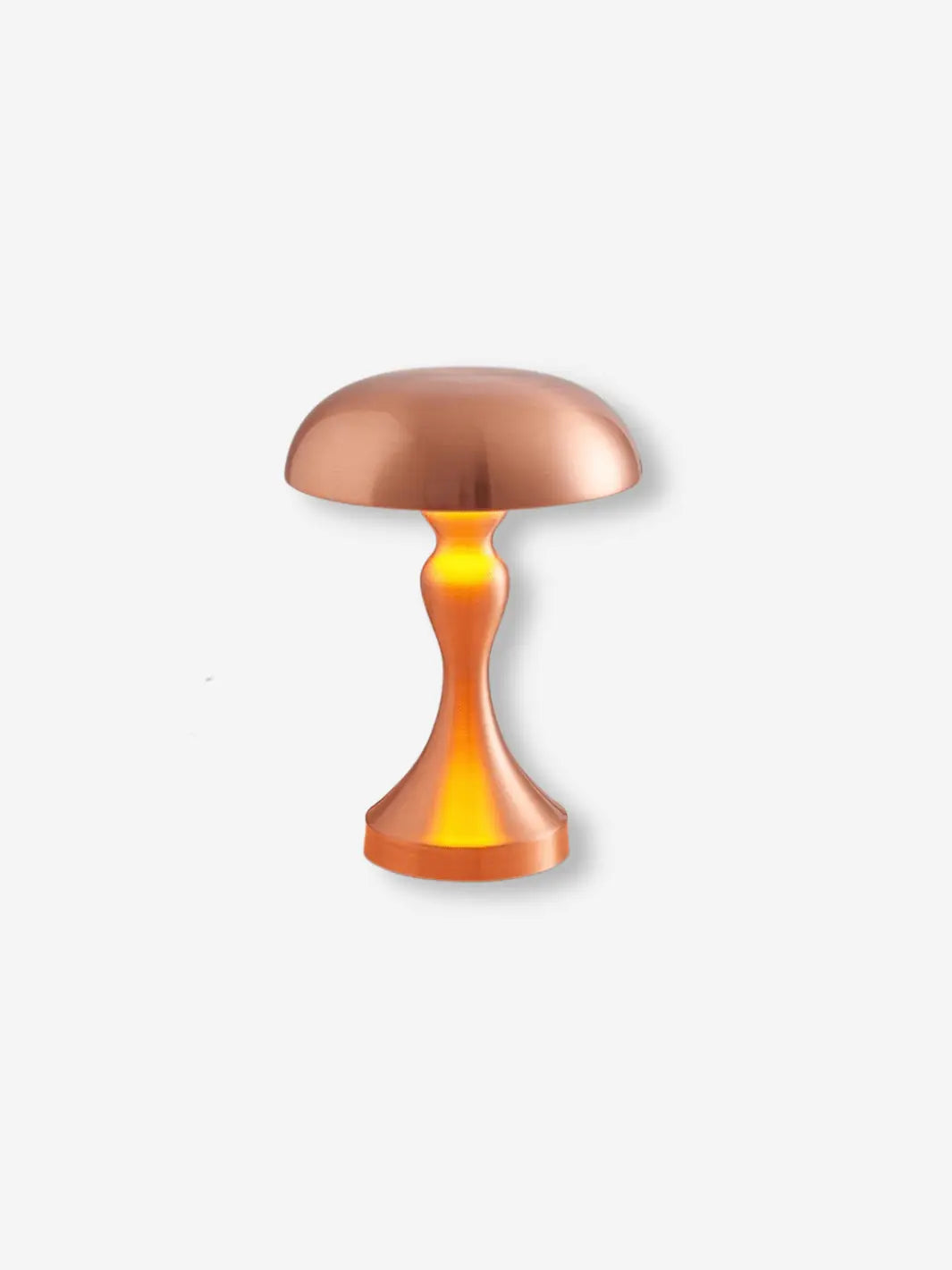 lampe de chevet champignon metal moderne rose gold