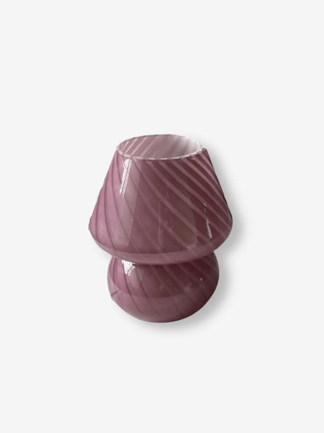 Lampe de chevet champignon mauve de petite taille
