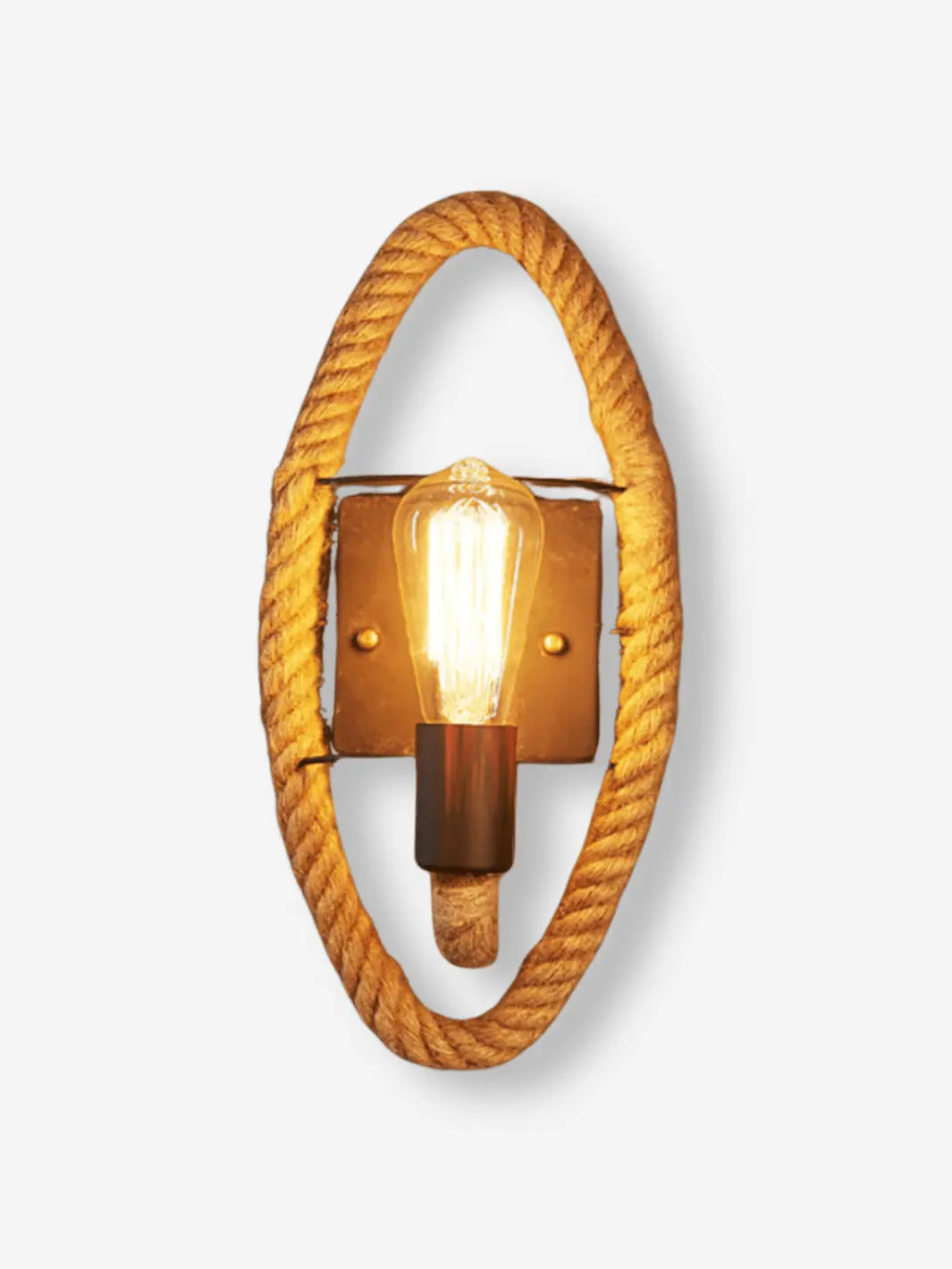 Lampe de chevet murale en corde style  rustique