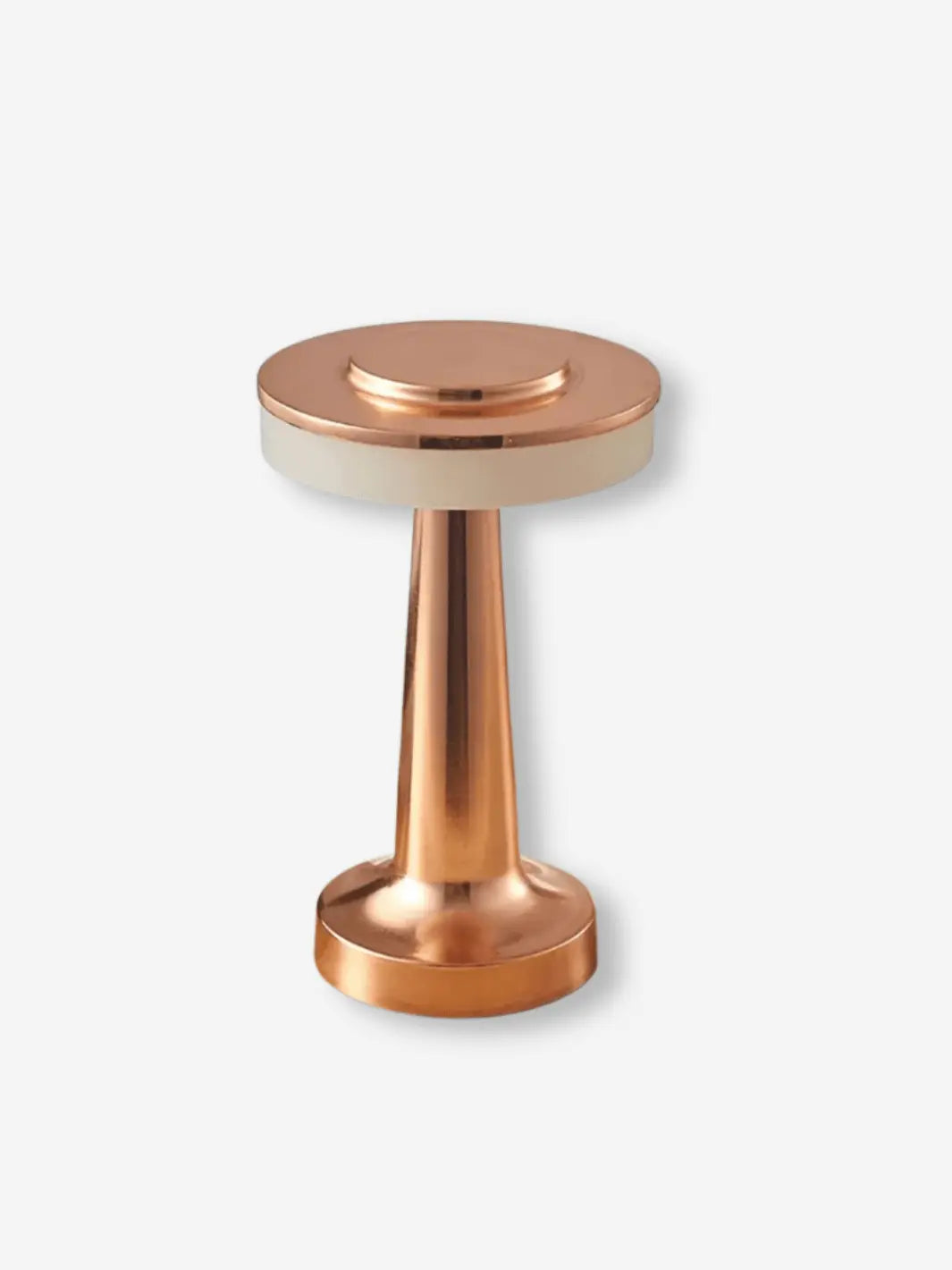 lampe de chevet en metal portable rechargeable par usb sans fil pratique rose gold