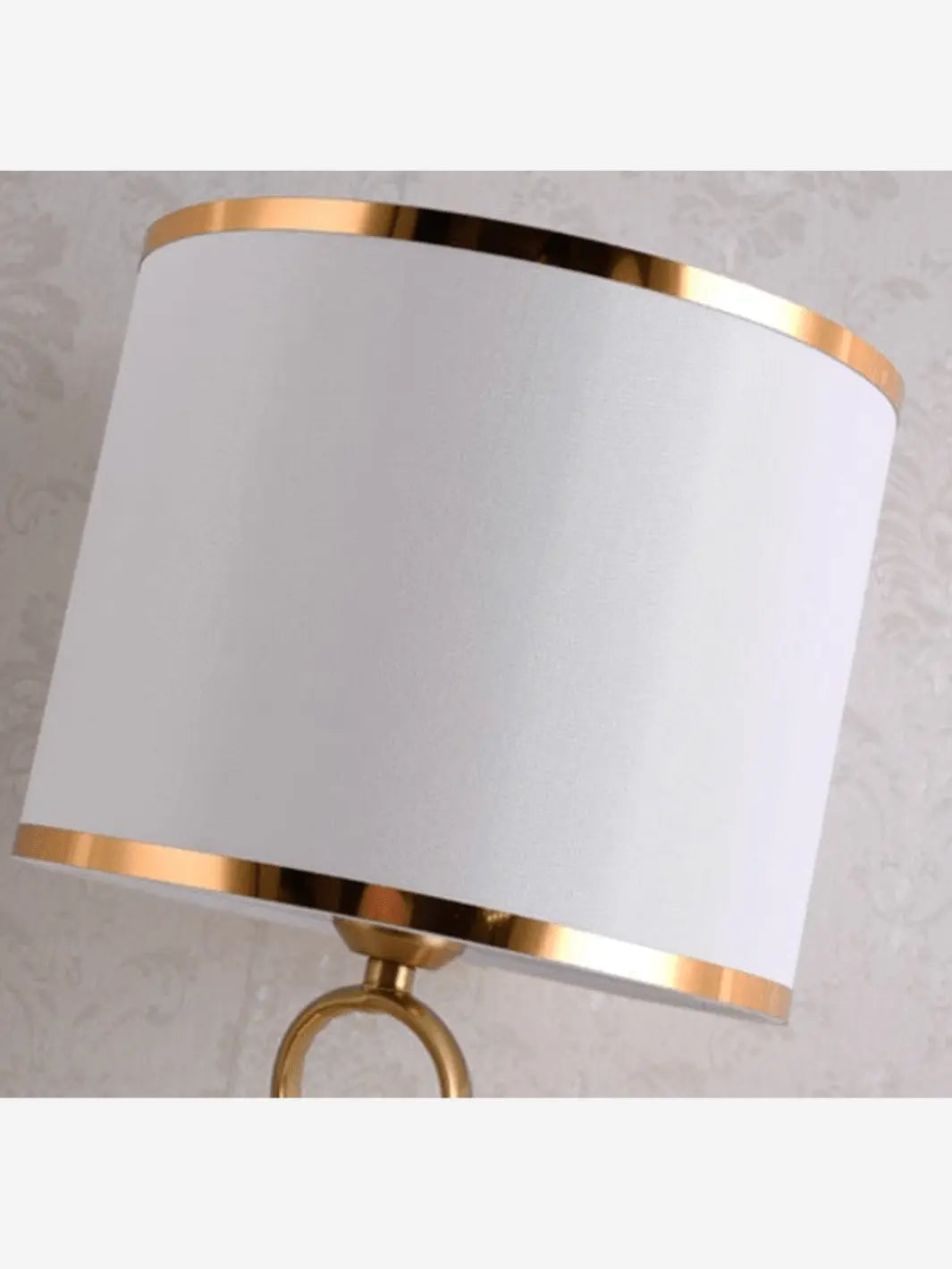 abat jour blanc et or lampe de chevet luminasculpt