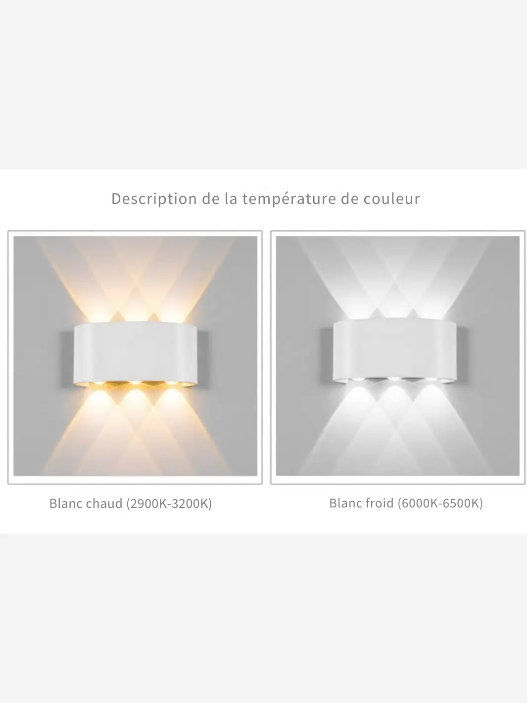 Lampe de chevet murale blanche avec variateur de lumière 
