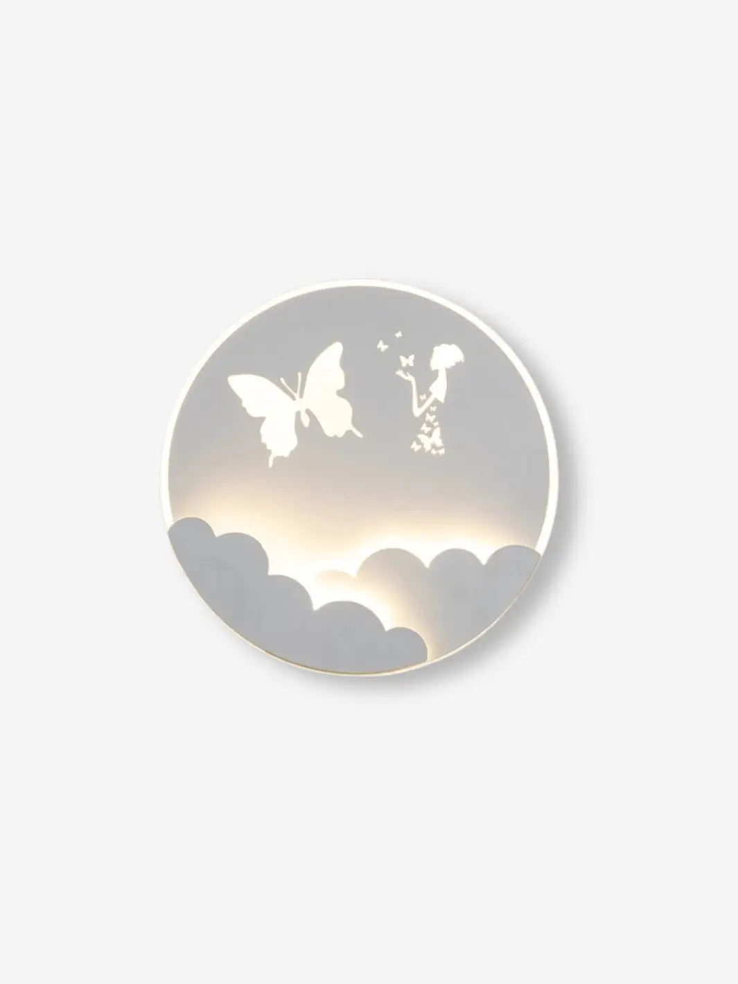 lampe murale decorative avec des papillons et nuages