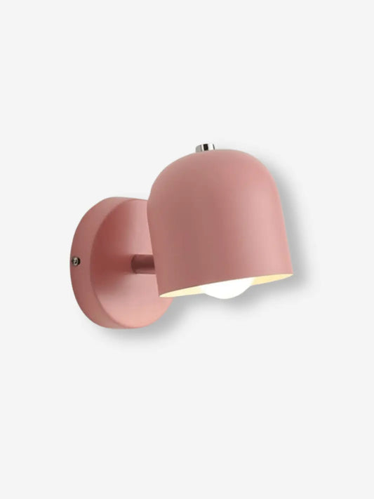 Lampe de chevet murale en métal de couleur rose moderne