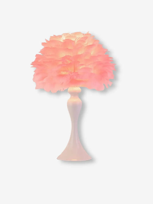 lampe de chevet plume rose  design moderne cozy et cocooning