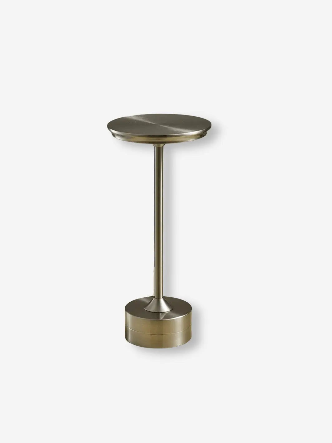 lampe de chevet metal rechargeable portable moderne argentee