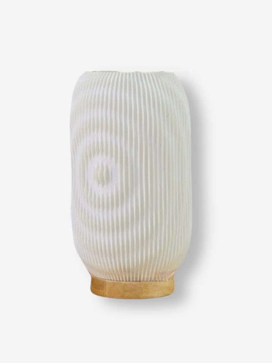 vase lumineux lampe de chevet moderne avec socle en bois
