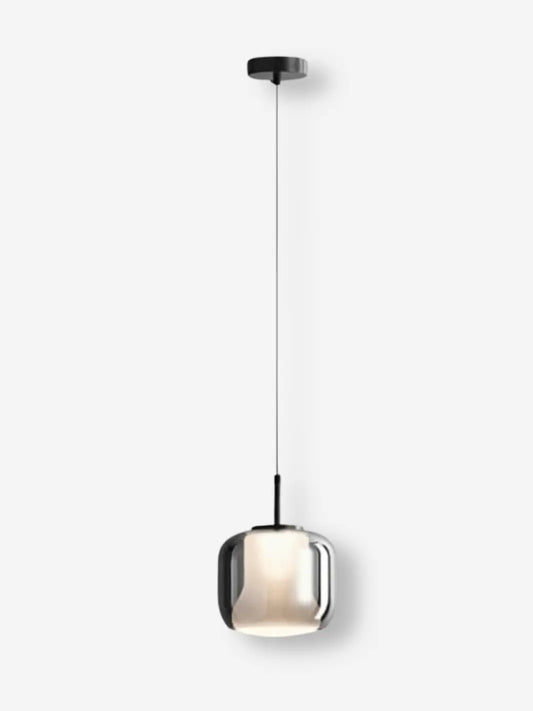 Lampe de chevet suspendue en argent petit modèle