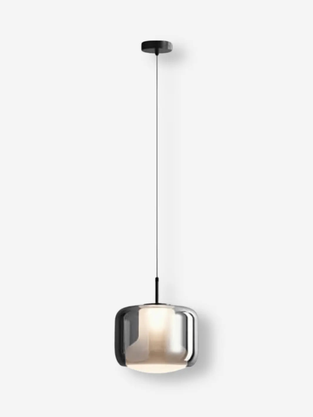 Lampe de chevet suspendue en argent grand modèle