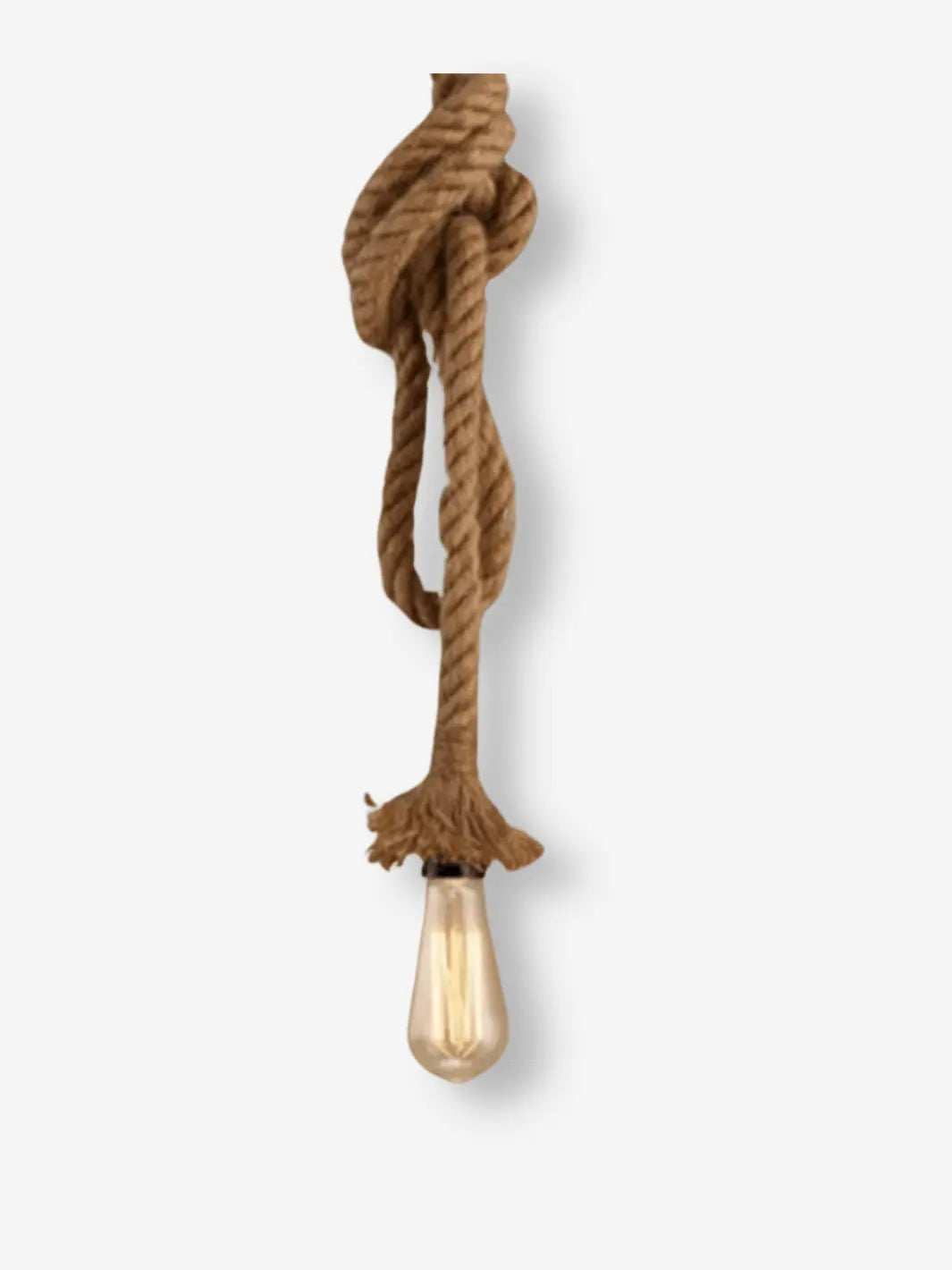 Modèle de la lampe de chevet suspendue en corde avec un élément