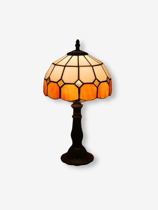 Lampe tiffany style vintage de couleur orangé