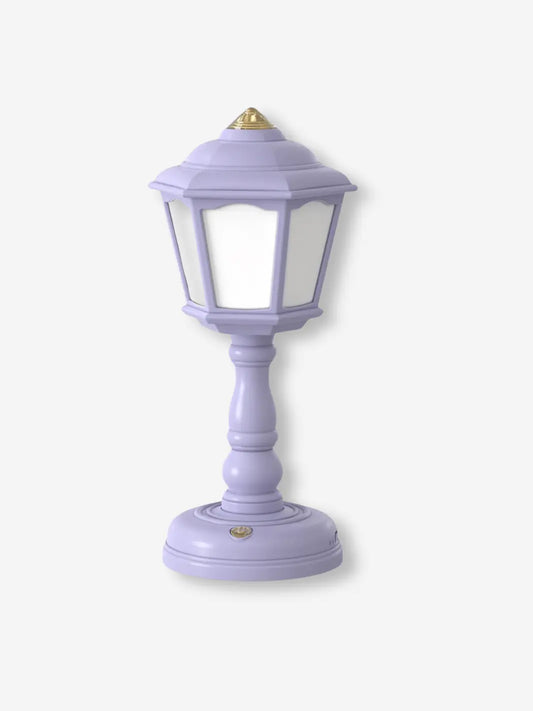 Lampe de chevet usb sans fil de couleur mauve en forme de lampadaire