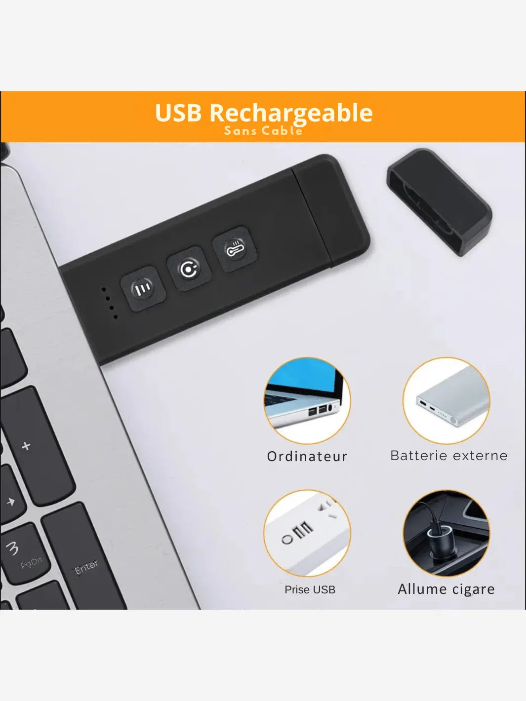 lampe de lecture portable rechargeable sur ordinateur batterie externe ou meme prise usb